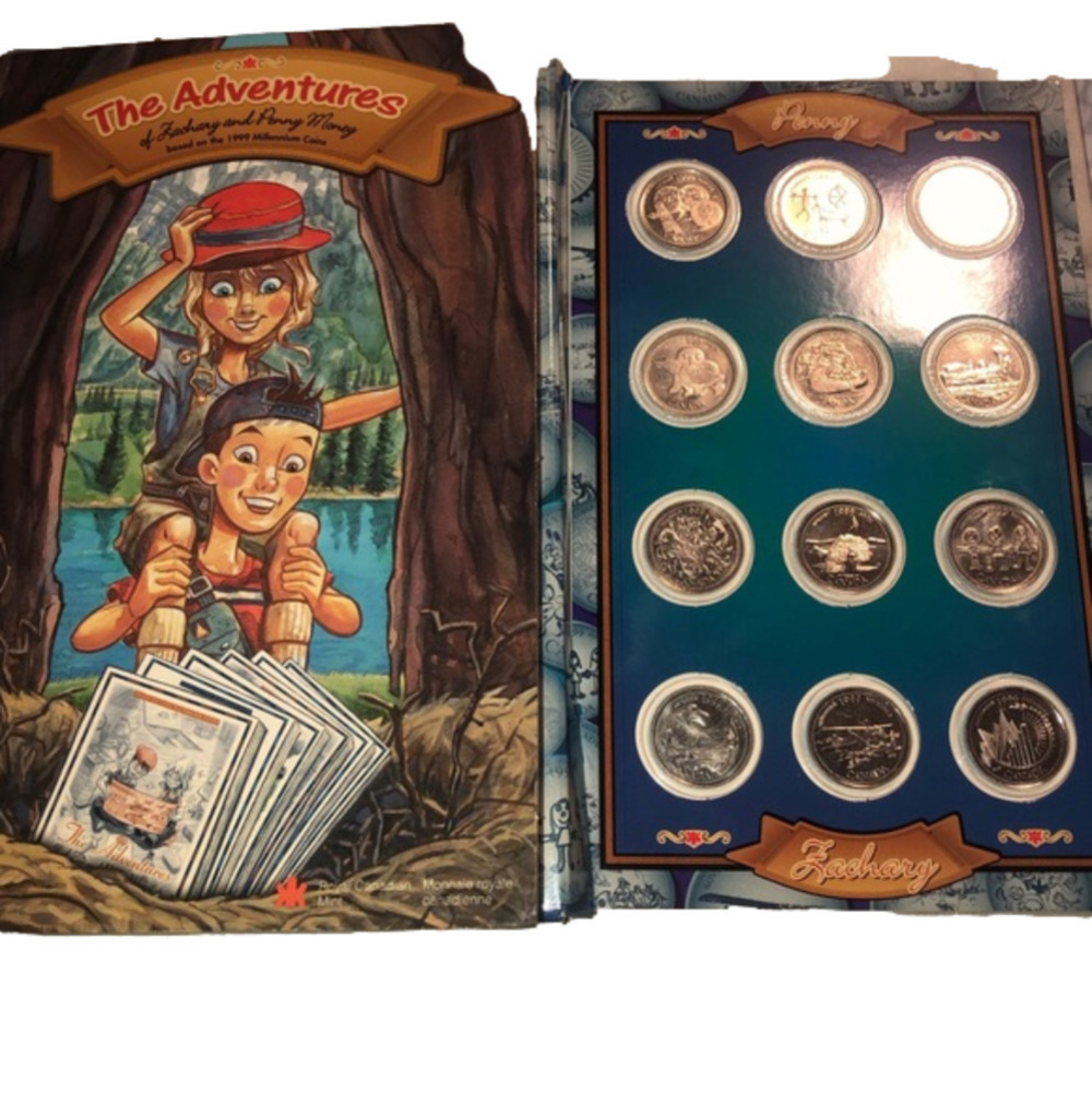 1999 The Adventures of Zach and Penny Money Canadian Quarter Collection & Books - Picture 5 of 6